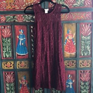 Sleeveless Deep Red Dress